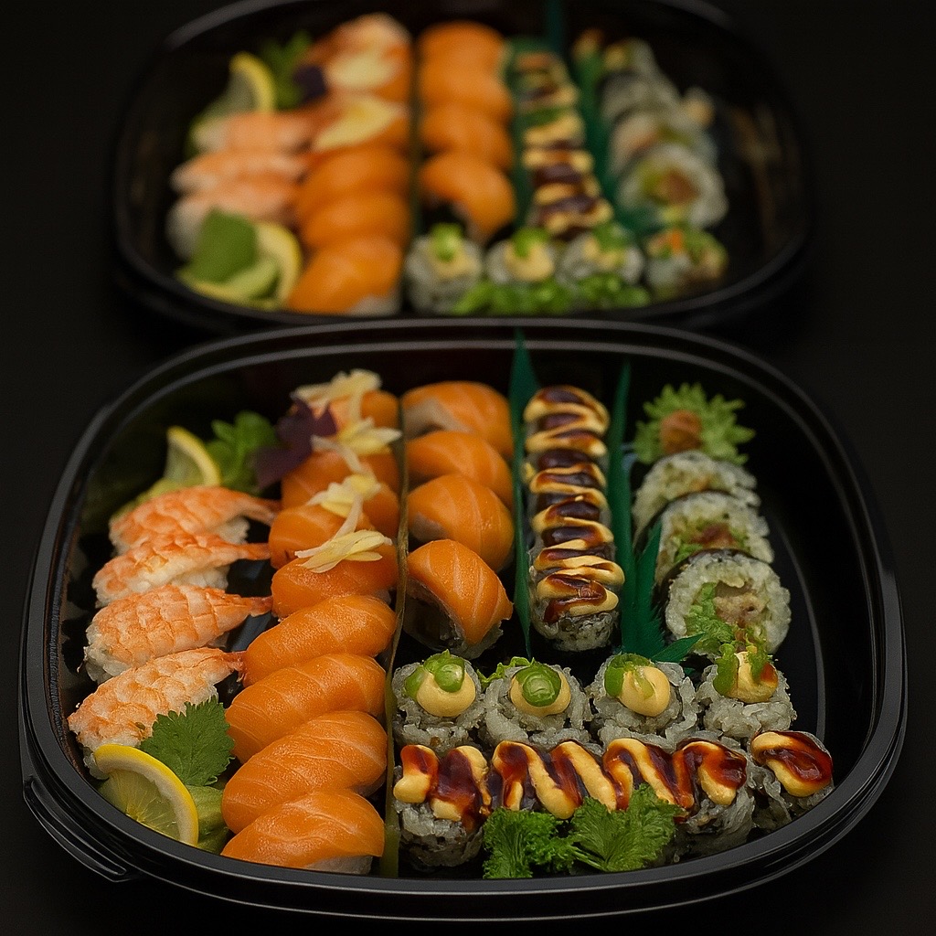 Laks & Scampi nigiri
